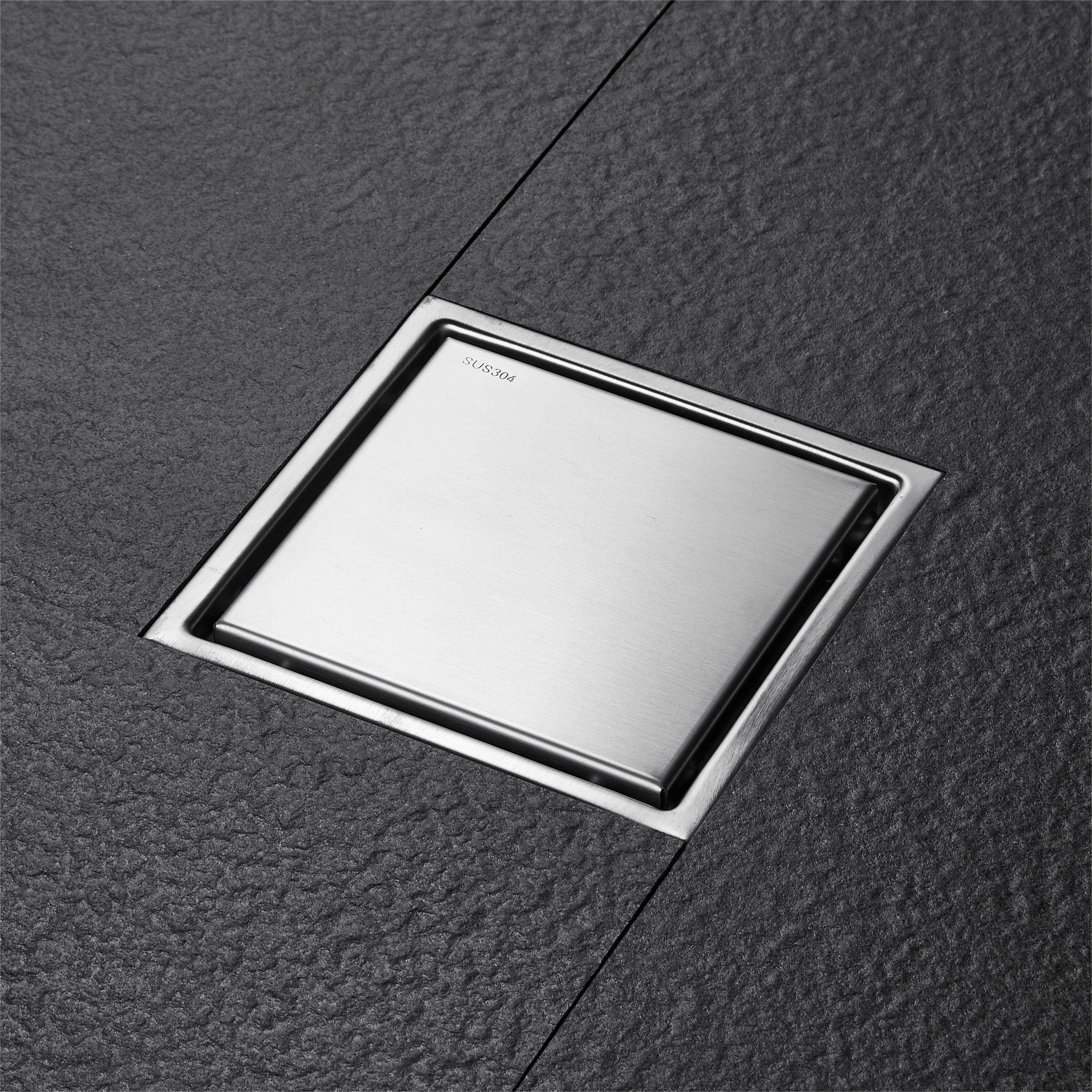 Custom square Sus304 Stainless Steel Clean Out Shower Anti Smell Floor Waste Drain for Bathroom