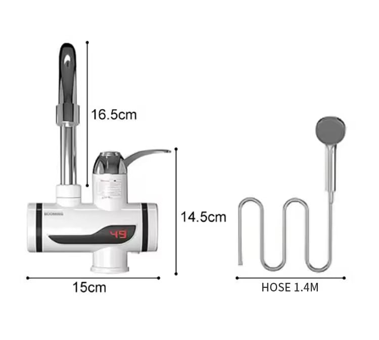 Electric Water Heater Tap Instant Hot Water faucets with Hand Shower