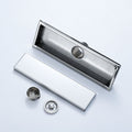 Stainless Steel Concealed Invisible Tile Insert Bathroom Trap Long Linear Floor Drain