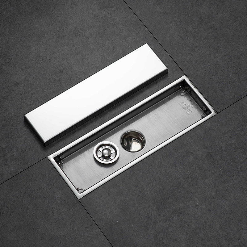Stainless Steel Concealed Invisible Tile Insert Bathroom Trap Long Linear Floor Drain