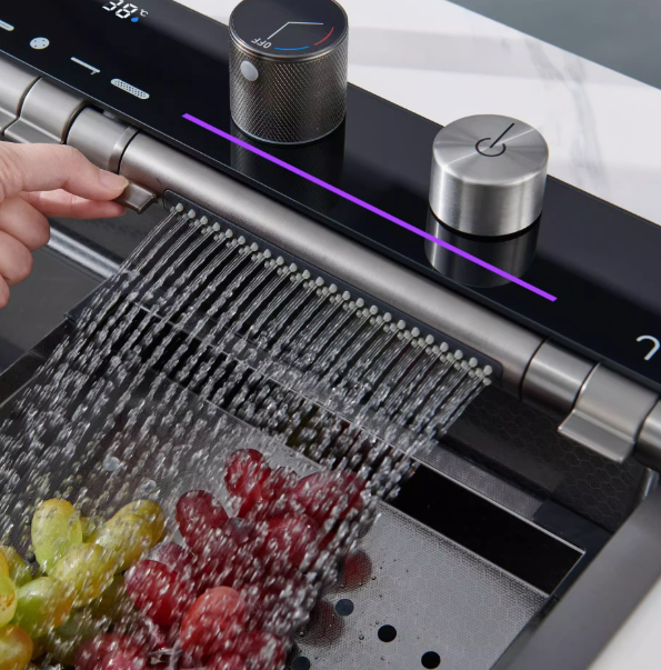 Waterfall Kitchen Sink Piano Key Nano Anti-Scratch Kitchen Sinks